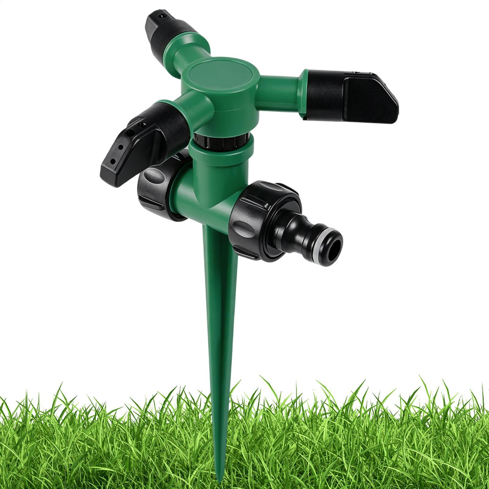 Gardening Tools For Women - 自動回転式散水器 庭の芝生灌漑用 360度ヤードカバー散水器 屋外植物散水ツール