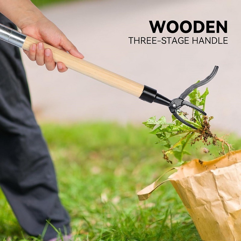 Weed Puller - 立ち作業用除草ツール - 調整可能な45インチ除草器、庭や芝生用の曲がらない除草器、耐久性のある垂直除草器