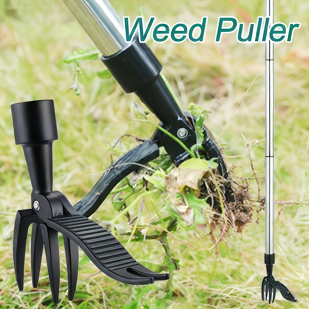 Weed Puller - 1個入りヘビーデューティーメタル製垂直除草器、芝生、庭園、花壇用、モダンなツールデザイン、耐久性のある金属構造
