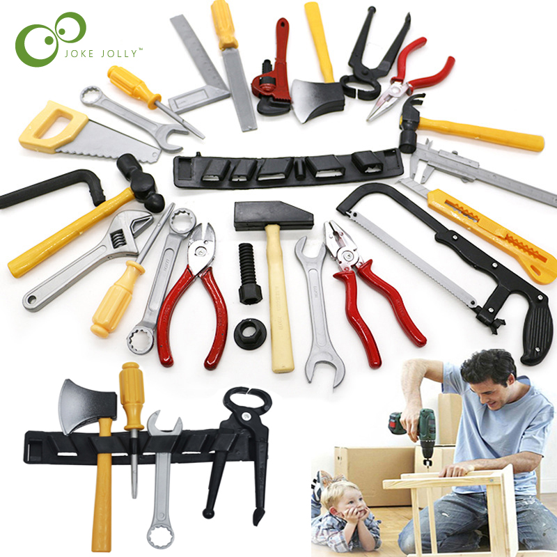 Gardening Tools For 6 Year Old - 14 ピース/ロットシミュレーション修理ドリルツールセット子供ふり遊び少年安全プラスチックメンテナンスツールドライバー子供のおもちゃ TMZ