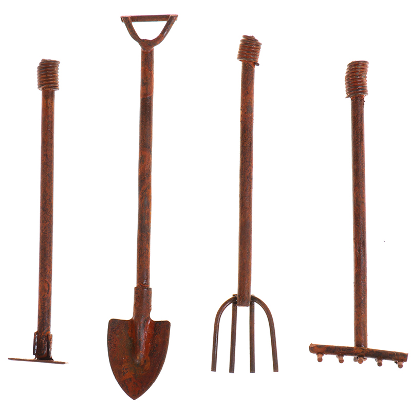 4 個 1:12 ドールハウスミニチュア園芸ツールシャベル熊 - Gardening Tool のレビューと価格