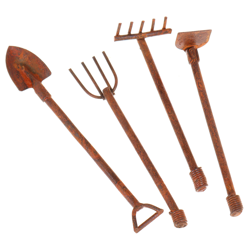 4 個 1:12 ドールハウスミニチュア園芸ツールシャベル熊 - Gardening Tool のレビューと価格