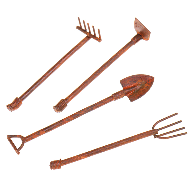 4 個 1:12 ドールハウスミニチュア園芸ツールシャベル熊 - Gardening Tool のレビューと価格