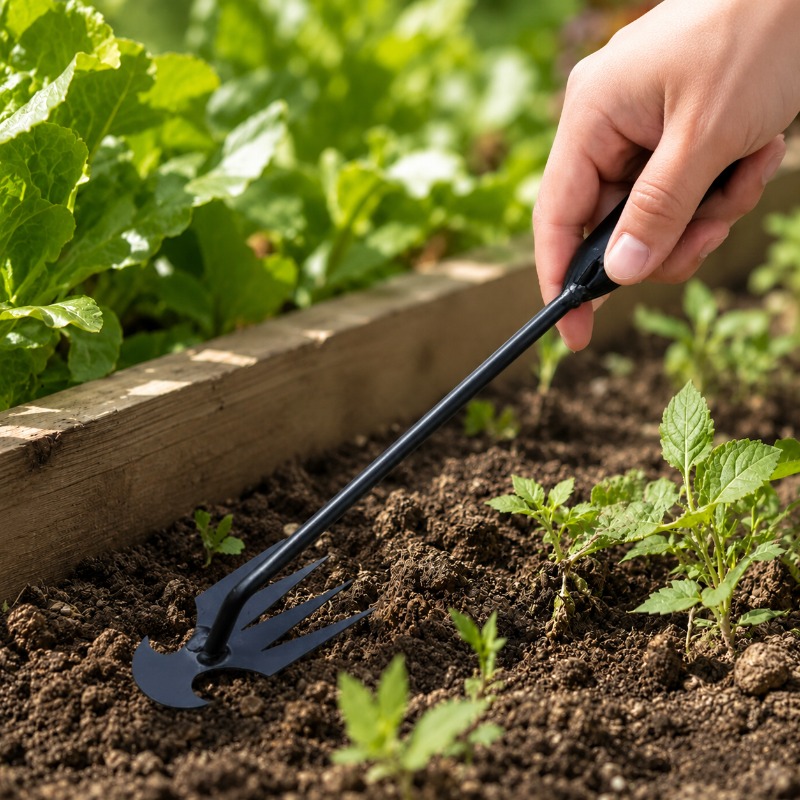 2in1ガーデンレーキ手動種子草根除去ツールプーラーシャベル - Weed Puller のレビューと価格