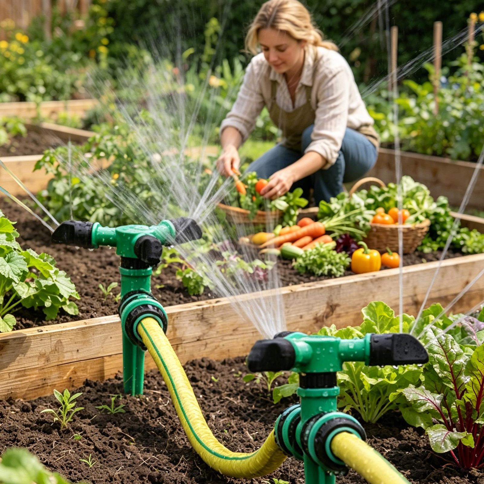 自動回転式散水器 庭の芝生灌漑用 360度ヤードカバー散水器 - Gardening Tools For Women のレビューと価格