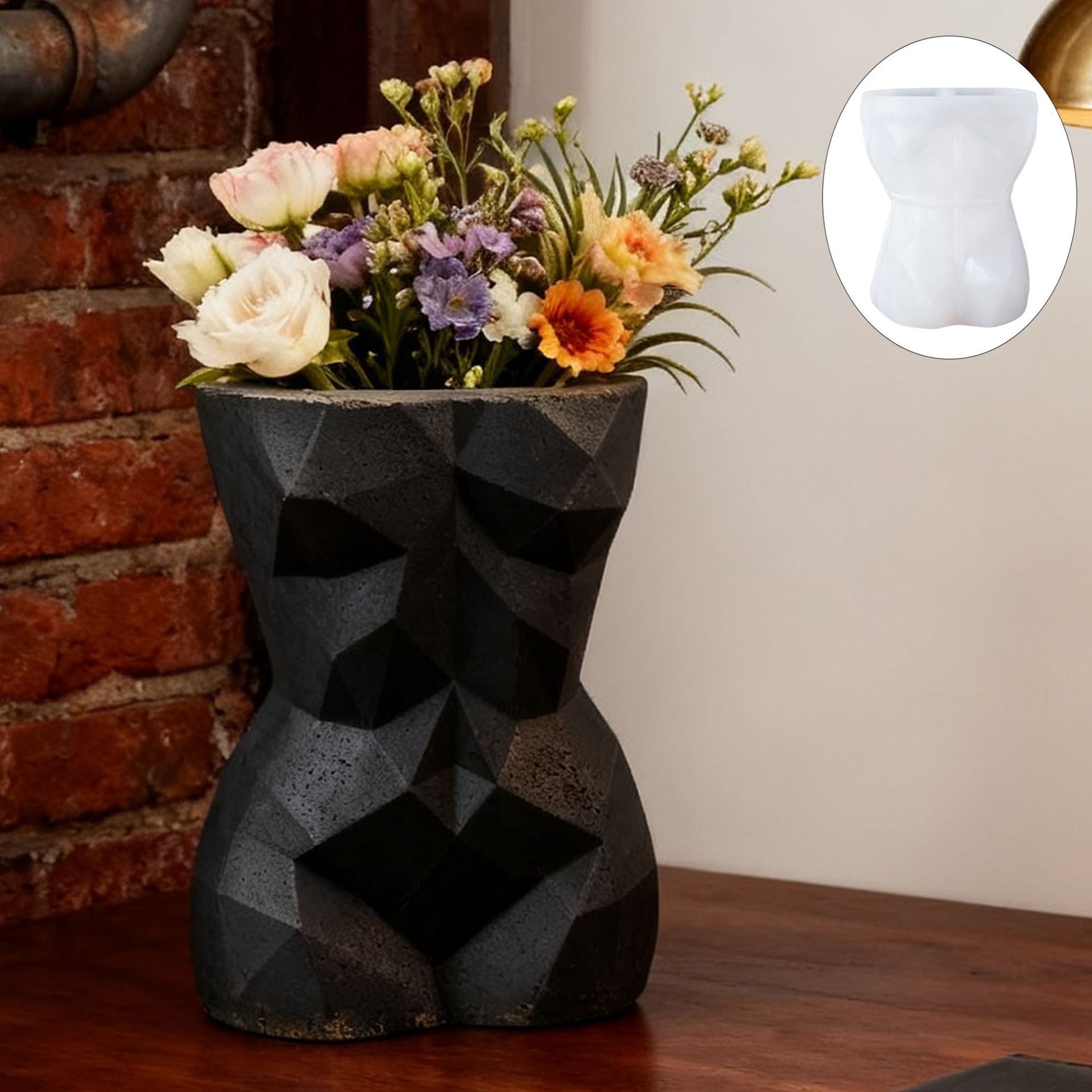 3D幾何学的女性ボディフラワーポットシリコンモールド、セクシ - Gardening Tools For Women のレビューと価格