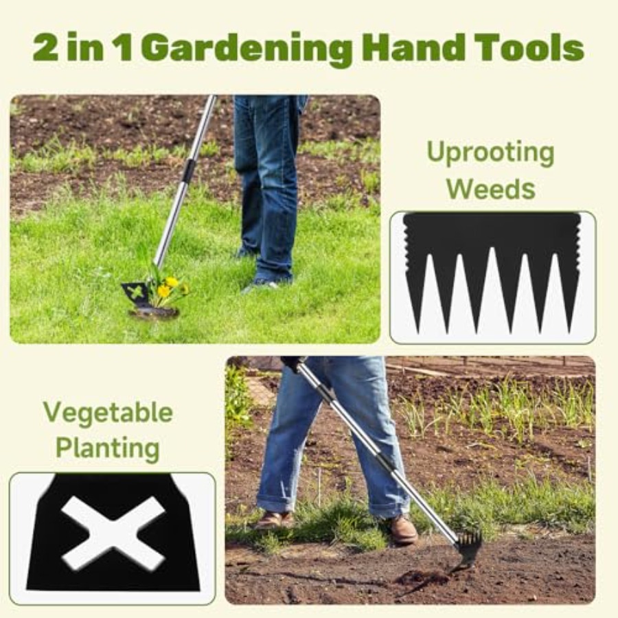 60インチの長柄除草ツールと17インチの除草ツールガーデニン - Weed Puller のレビューと価格