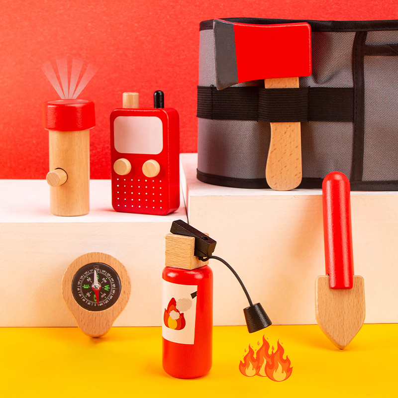 子供用木製シミュレーションツール消防士ウエストバッグセットご - Gardening Tools For 6 Year Old のレビューと価格