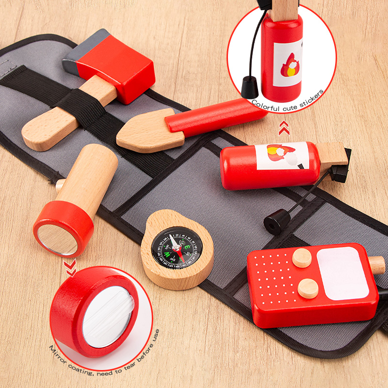 子供用木製シミュレーションツール消防士ウエストバッグセットご - Gardening Tools For 6 Year Old のレビューと価格