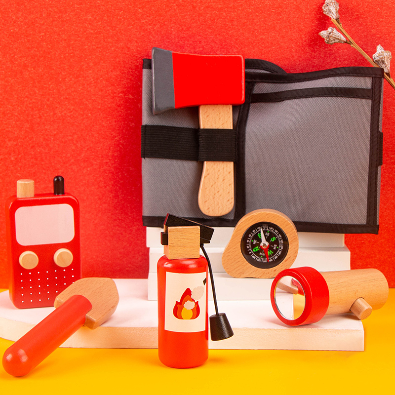 子供用木製シミュレーションツール消防士ウエストバッグセットご - Gardening Tools For 6 Year Old のレビューと価格