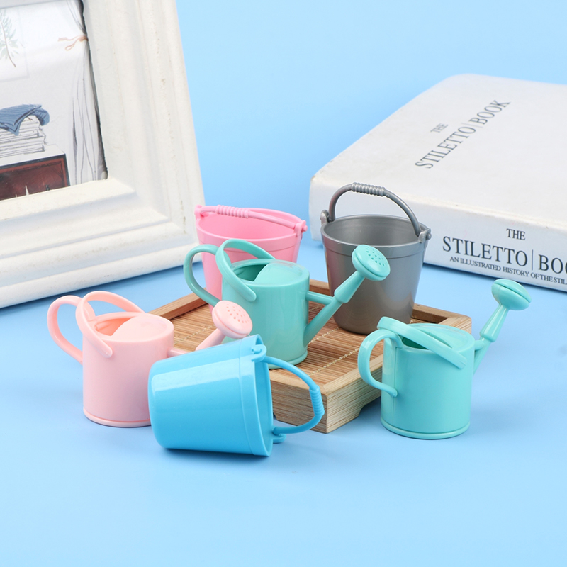 2 ピース/セットプラスチックドールハウスミニチュアバケツじ - Gardening Tool のレビューと価格