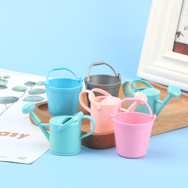 2 ピース/セットプラスチックドールハウスミニチュアバケツじ - Gardening Tool のレビューと価格