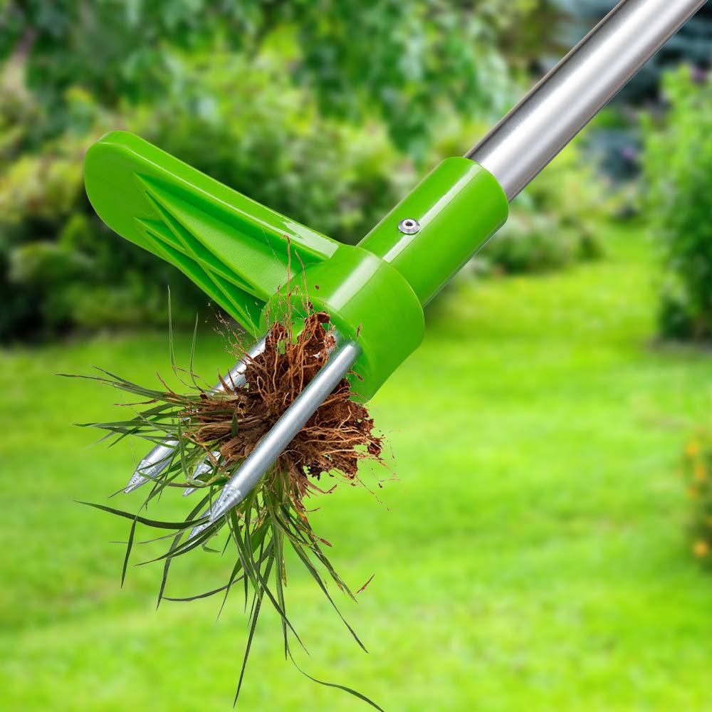 手動耐久性のあるキラーツールスタンドアップ雑草抜き根除去多機 - Weed Puller のレビューと価格