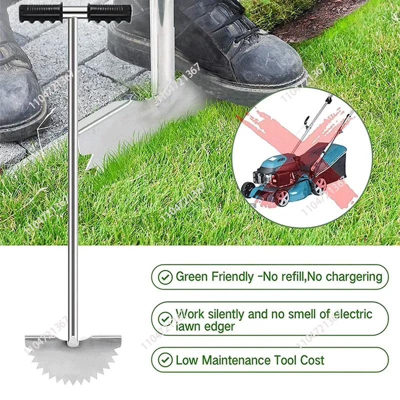 芝生トリマー ステンレス鋼製 手動エッジトリマー 草刈り用  - Gardening Tools Edger のレビューと価格