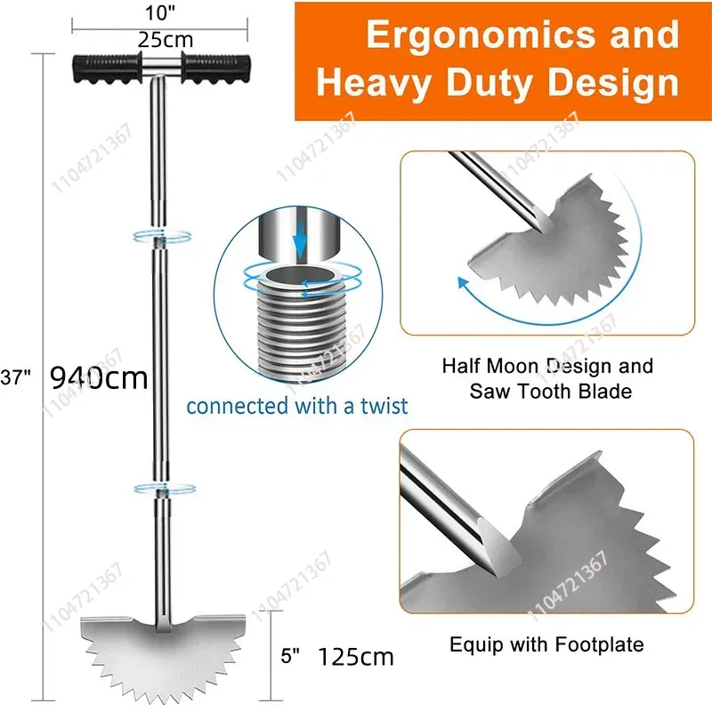 芝生トリマー ステンレス鋼製 手動エッジトリマー 草刈り用  - Gardening Tools Edger のレビューと価格