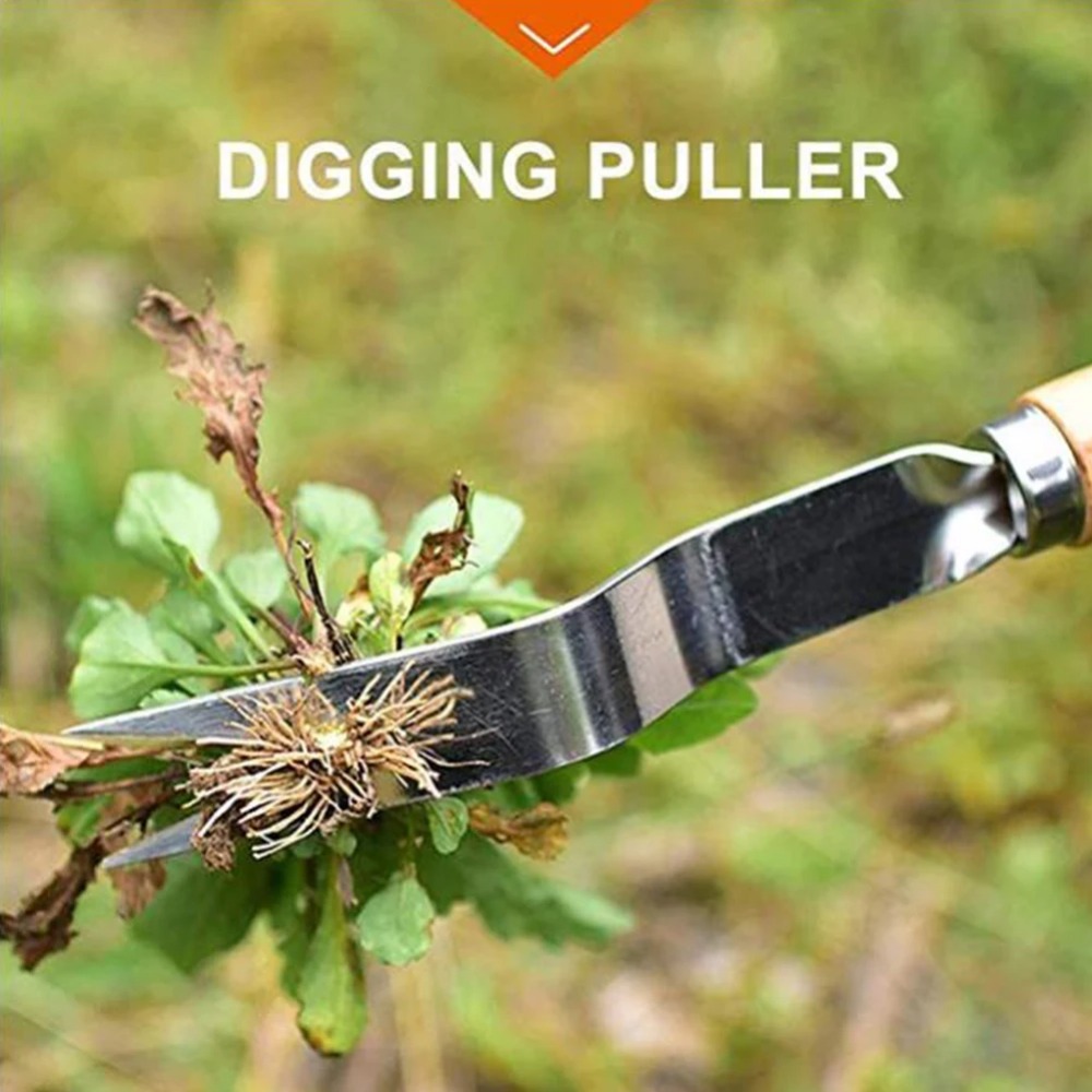 木製ハンドル付きステンレス製ガーデンピンセット,取り外し,カ - Weed Puller のレビューと価格